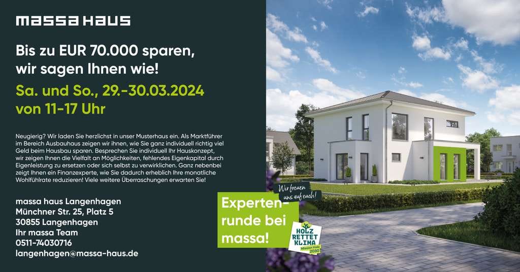 Immobilie in Sehnde - Tolle Möglichkeiten mit massa-haus einfach machen - Bild 0