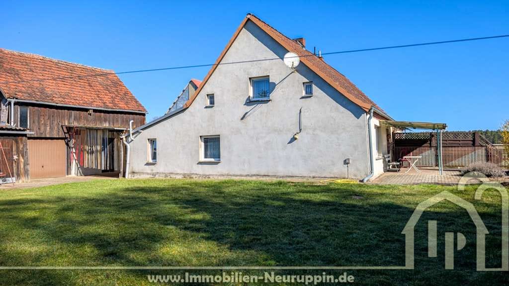 Immobilie in Wittstock/Dosse - Dorfrandlage mit freien Blick in die Natur, kleine Doppelhaushälfte auf über 2000m² Grundstück - Bild 4