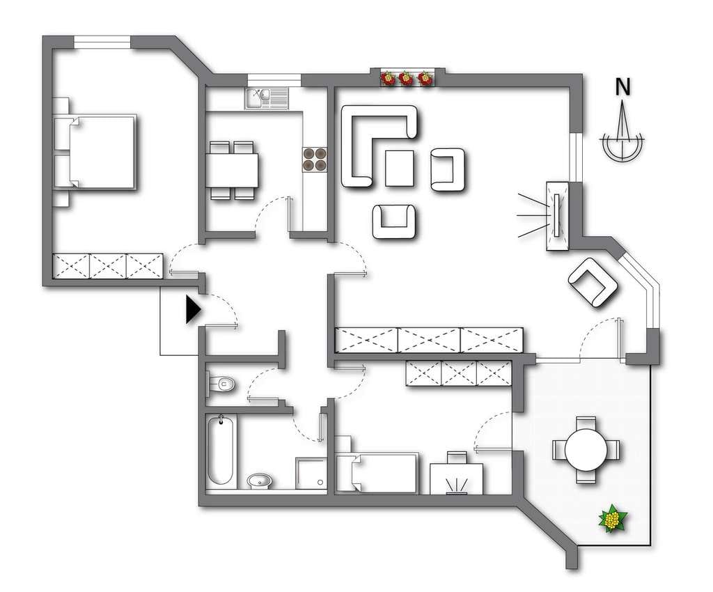 Immobilie in Sonthofen - Großzügig geschnittene 3-Zimmer-Wohnung in zentrumsnaher Lage von Sonthofen - Bild 1