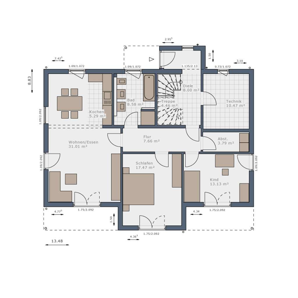 Immobilie in Geltendorf - Schlüsselfertiges Zweifamilienhaus mit 216 m² Wohnfläche in Walleshausen - Bild 2