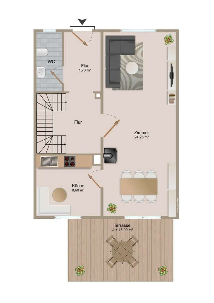 Immobilie in Ebersberg - Die Chance auf ein familienfreundliches Reihenmittelhaus mit Südterrasse mit Potential - Bild 2