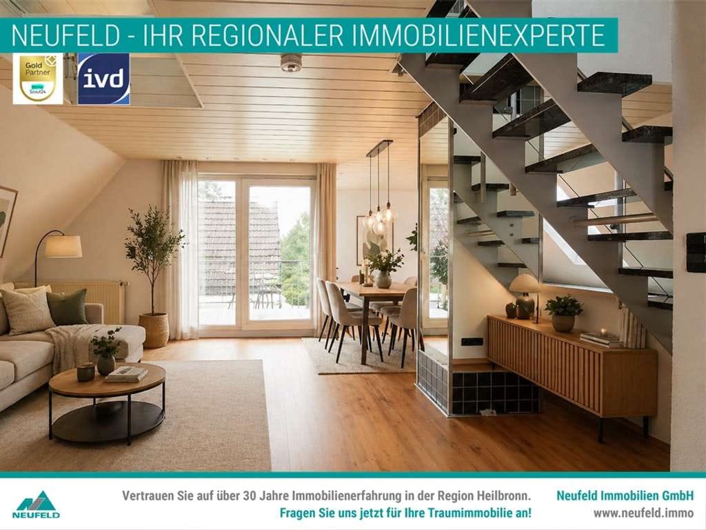 Immobilie in Neuenstadt am Kocher - Einzigartige 3,5 Zimmer Maisonette Wohnung mit Loggia ! - Bild 0
