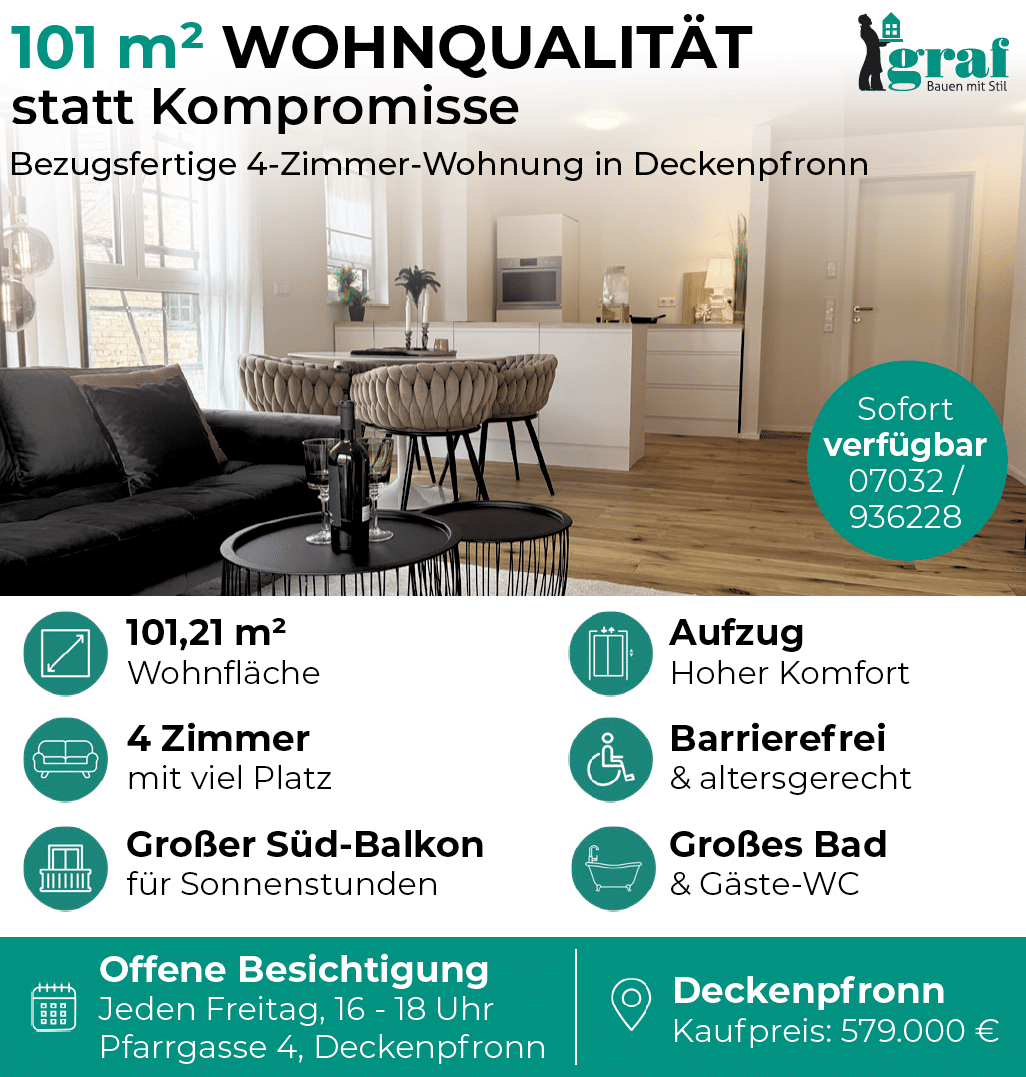 Immobilie in Deckenpfronn - 4-Zimmer-Wohnung Deckenpfronn - Bild 0