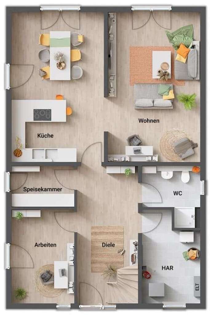 Immobilie in Korlingen - Stadthaus mit Dachterasse, Preis inkl. Grundstück - Bild 4