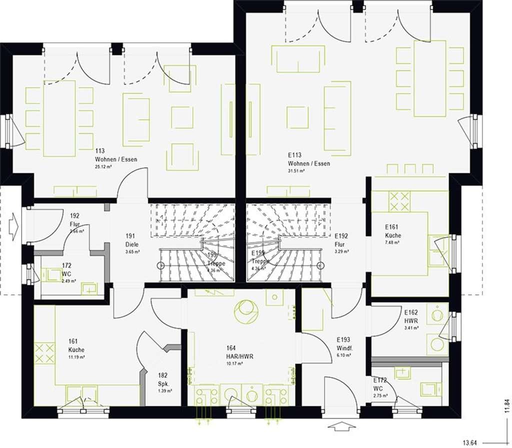 Immobilie in Kitzingen - Zweifamilienhaus mit Garten - Nur den Rasen müssen Sie selbst mähen. - Bild 4