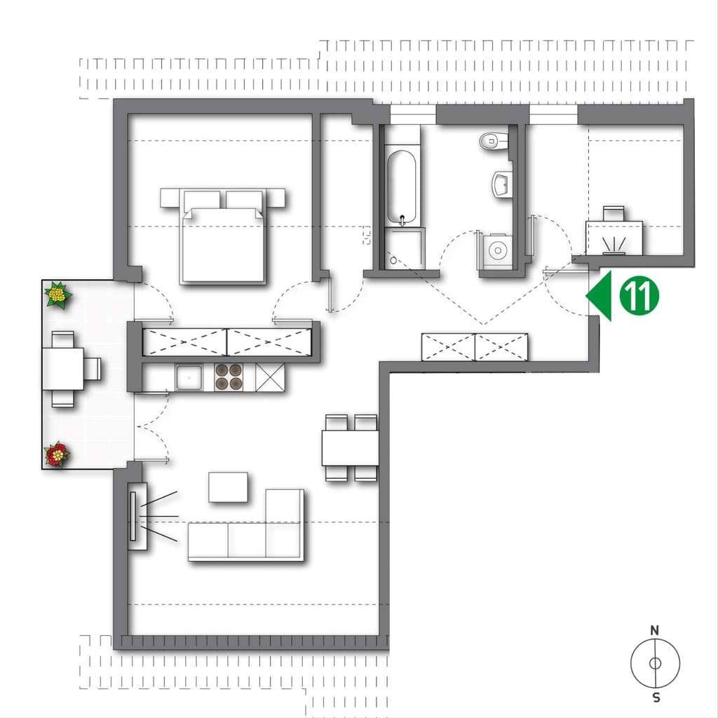 Immobilie in Ainring - Großzügige 2,5-Zimmer-Dachgeschosswohnung - Bild 4