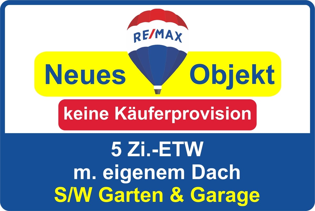 Immobilie in Karlstein am Main - Keine Käuferprovision! Kaufen Sie ab € 939,- mtl.* / 5 Zi.-ETW m. eigenem Dach & Garten & Garage - Bild 0