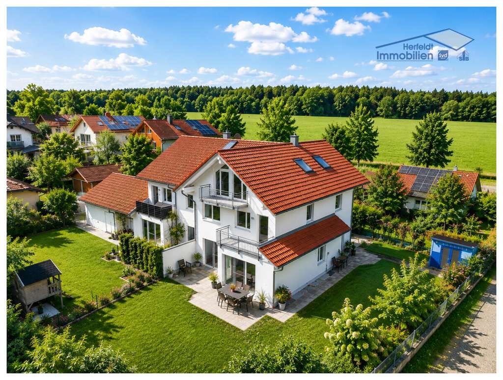 Immobilie in Greifenberg - Wohnen und Arbeiten mit Alpenpanorama – exklusive Doppelhaushälfte nahe Ammersee ab sofort verfügbar - Bild 0