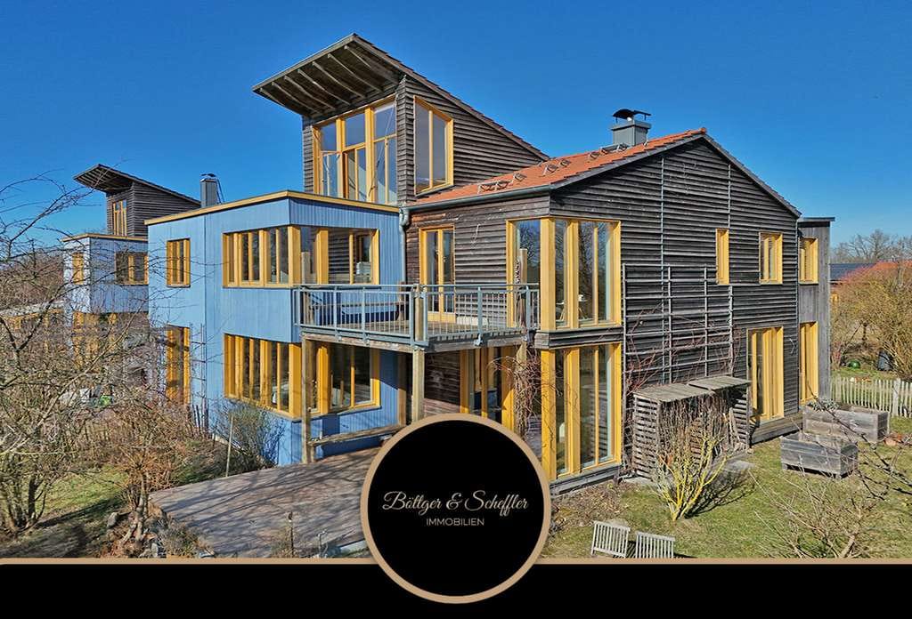 Immobilie in Kremmen - Ein Refugium aus Holz, Licht und Weite! Stilvolles Ökohaus inmitten der Natur - Bild 0