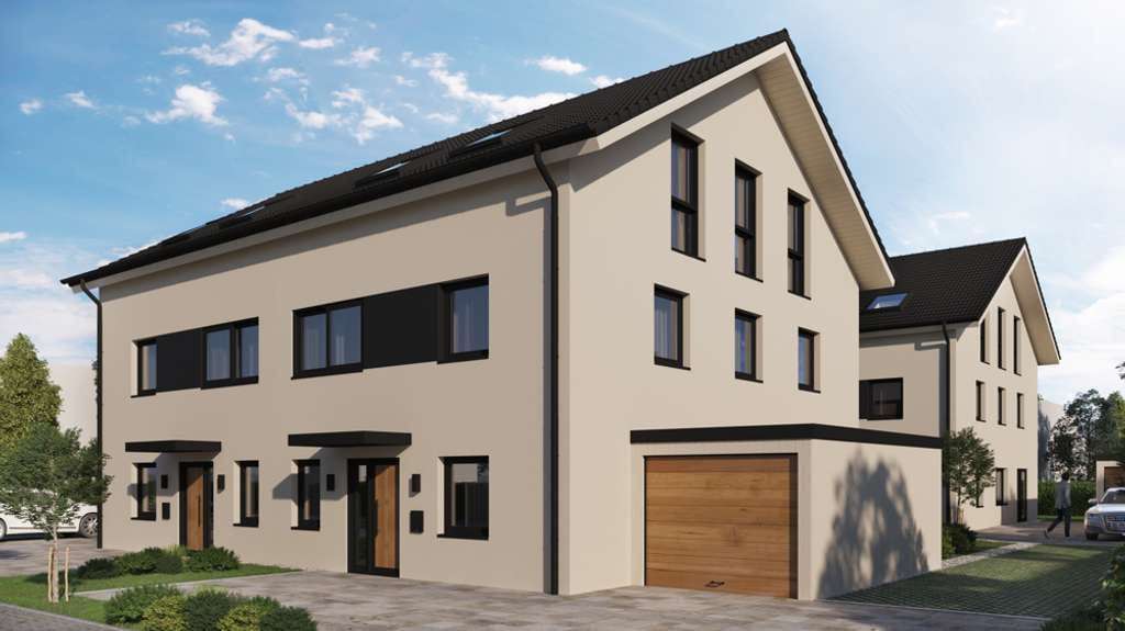 Immobilie in Zeitlarn - RosenHomes- Neubau moderne Doppelhaushälfte mit Südterrasse, 2 Stellplätzen, KfW 55  - Haus 1 - Bild 0