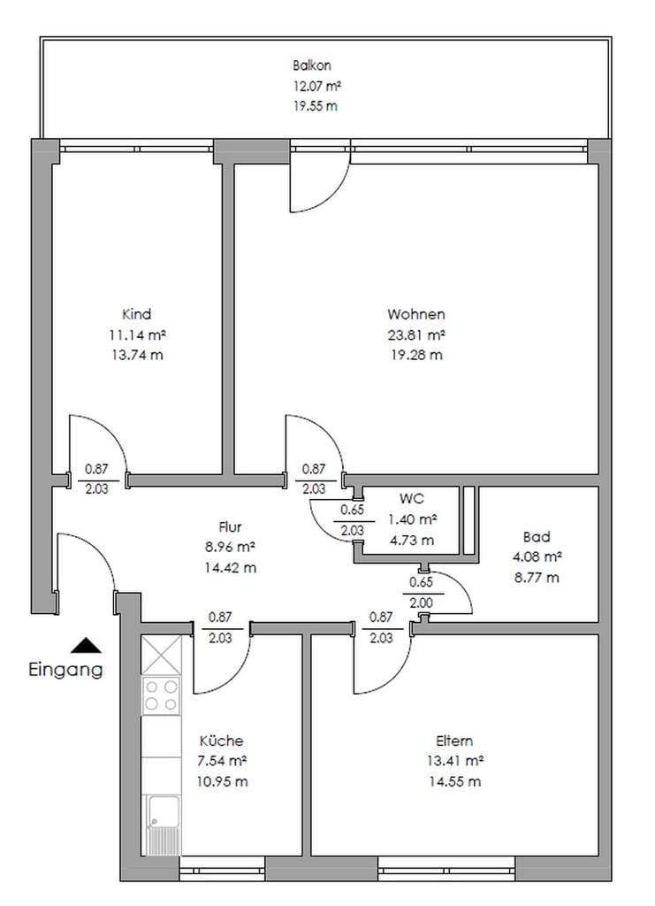 Immobilie in Dinklage - 3-Zimmer Wohnung mit Balkon Erstbezug nach Sanierung - Bild 4