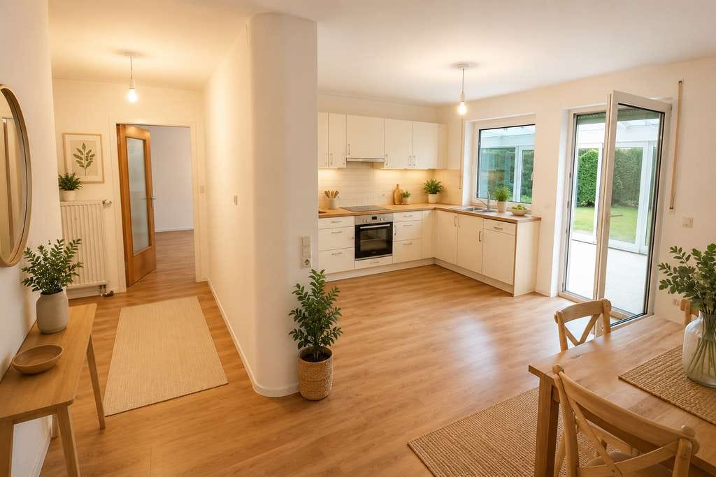 Immobilie in Adelsried - 3-Zimmer-Erdgeschosswohnung mit Wintergarten, Garten & Garage – provisionsfrei - Bild 2