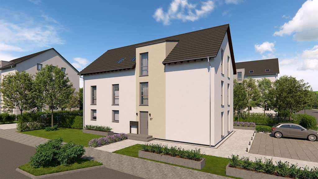 Immobilie in Waldalgesheim - Massives Mehrfamilienhaus mit 3 Wohnungen in Fertigbauweise. - Bild 1