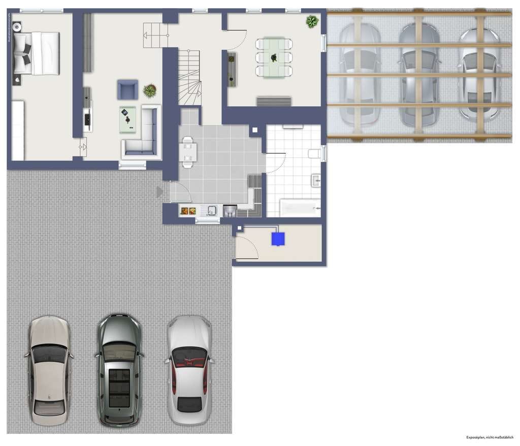 Immobilie in Maxsain - Freistehendes Einfamilienhaus mit Innenhof und Carport in zentraler Lage von Maxsain - Bild 2