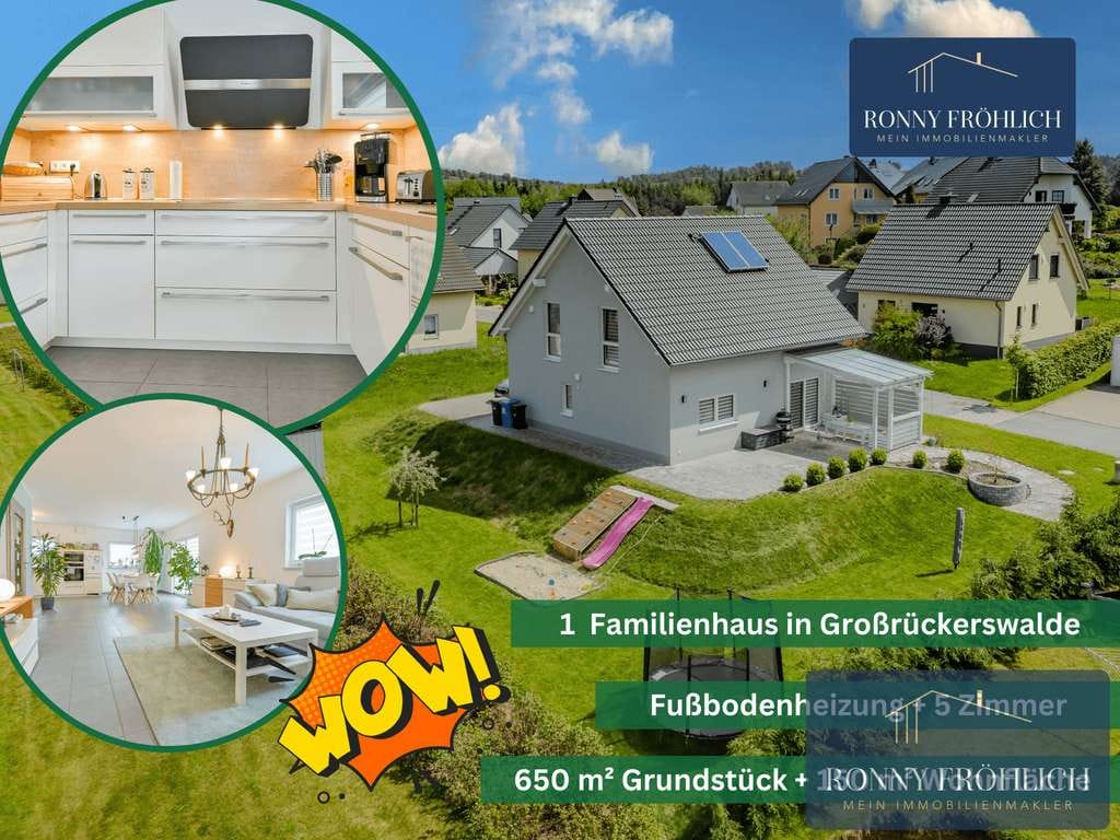 Immobilie in Großrückerswalde - Neuwertiges freistehendes Einfamilienhaus, Exklusiver Wohntraum in Großrückerswalde bei Marienberg - Bild 0