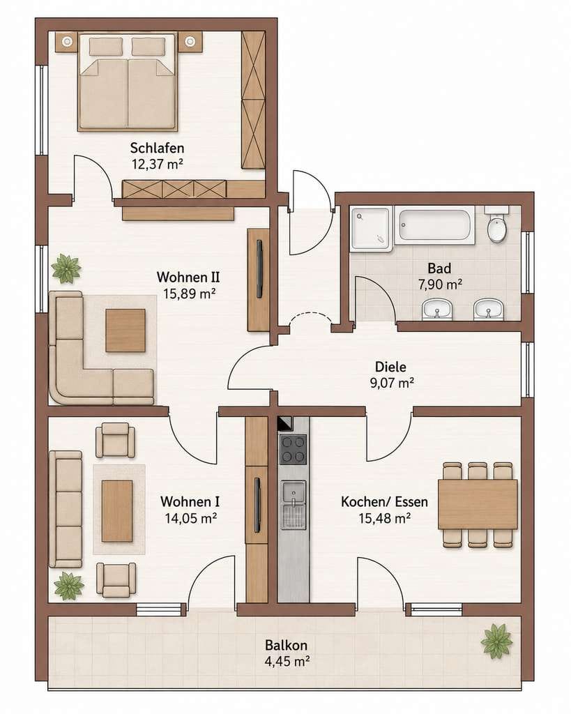 Immobilie in Emmering - 🅝🅔🅤 Solide vermietete 3-Zimmer-Wohnung in kleiner Wohnanlage mit Gartenfläche und Stellplatz - Bild 2