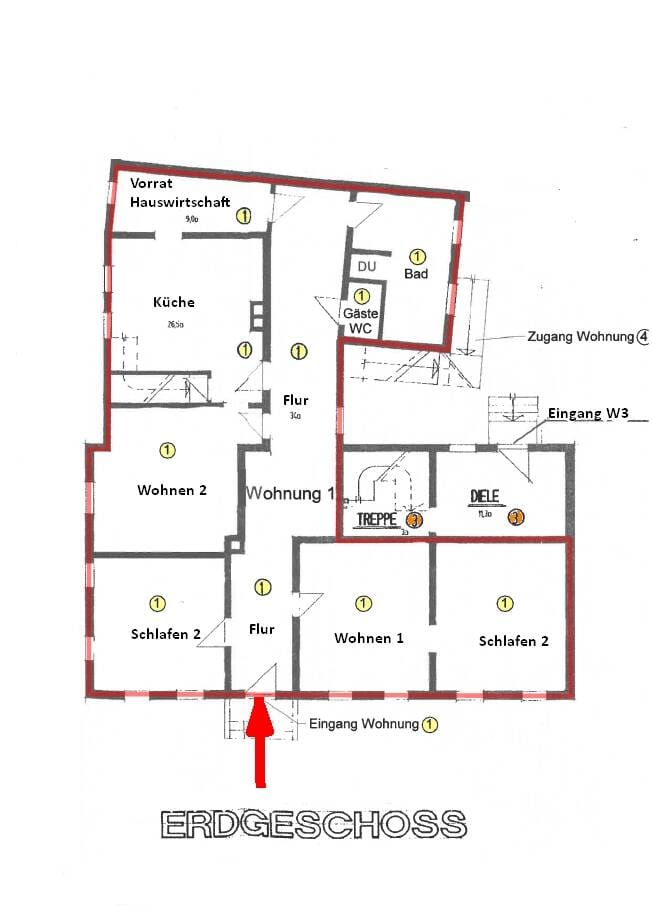 Immobilie in Zeitlofs - Energetisch saniertes 3-Familienhaus inkl. Nachbargrundstück zu verkaufen - Bild 4