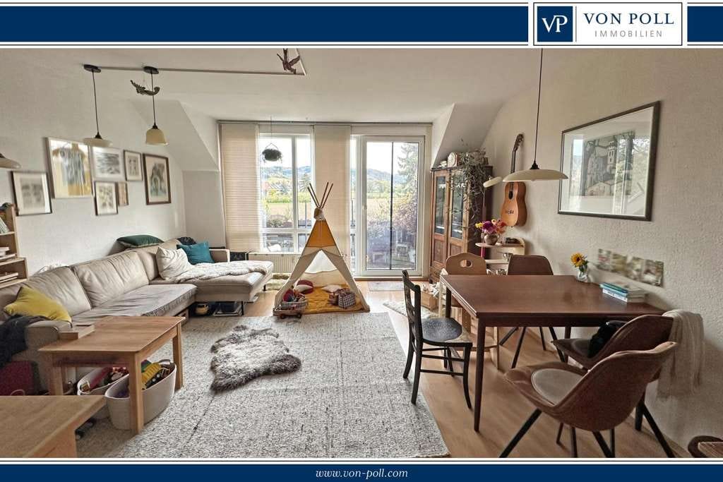 Immobilie in Hirschberg an der Bergstraße - Helle Maisonettewohnung mit Balkon und Weitblick - Bild 0