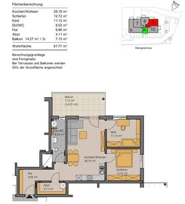 Immobilie in Sontheim - *** 3-Zimmer-Wohnung im 1. OG mit Südbalkon - Neubau Mehrfamilienhaus mit 15 Einheiten *** - Bild 0