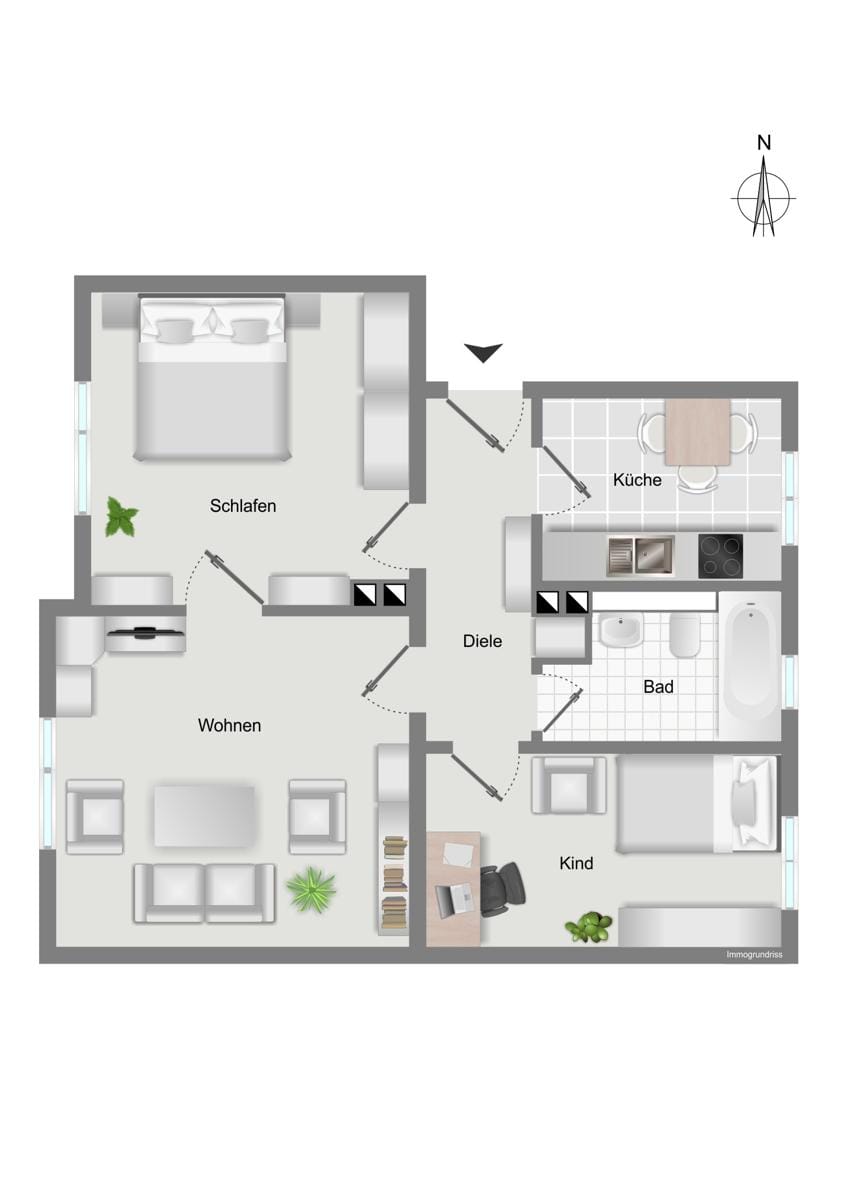 Immobilie in Stadtbergen - Etagenwohnung in Stadtbergen - Bild 2