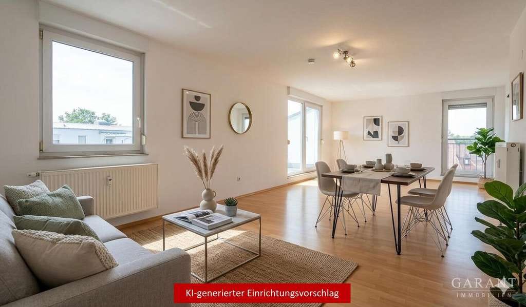 Immobilie in Schwaig bei Nürnberg - Moderne Dachwohnung ohne Schrägen - 3 Balkone & viel Licht in Schwaig - Bild 5