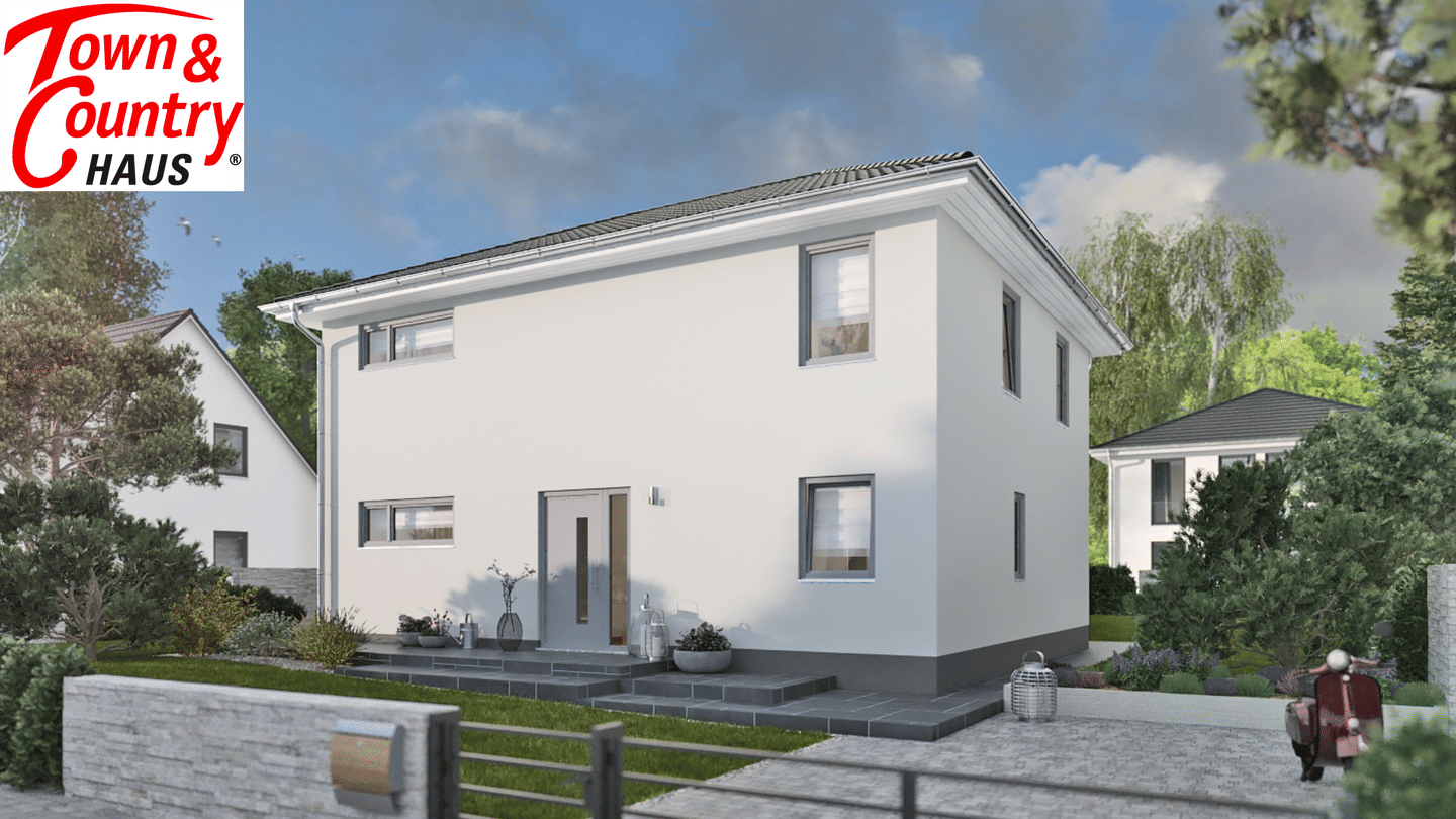 Immobilie in Pfarrweisach - Modernes Town & Country Stadthaus Flair 152 – 5 Zimmer, klare Architektur, zukunftssichere Technik in Kraisdorf-Sand bei Pfarrweisach - Bild 1