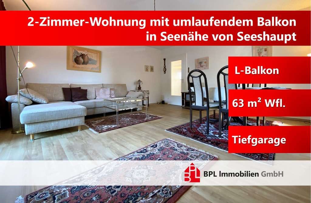 Immobilie in Seeshaupt - Seeshaupt am Starnberger See – Charmante 2-Zimmer Wohnung im 1.OG mit umlaufendem Balkon - Bild 0