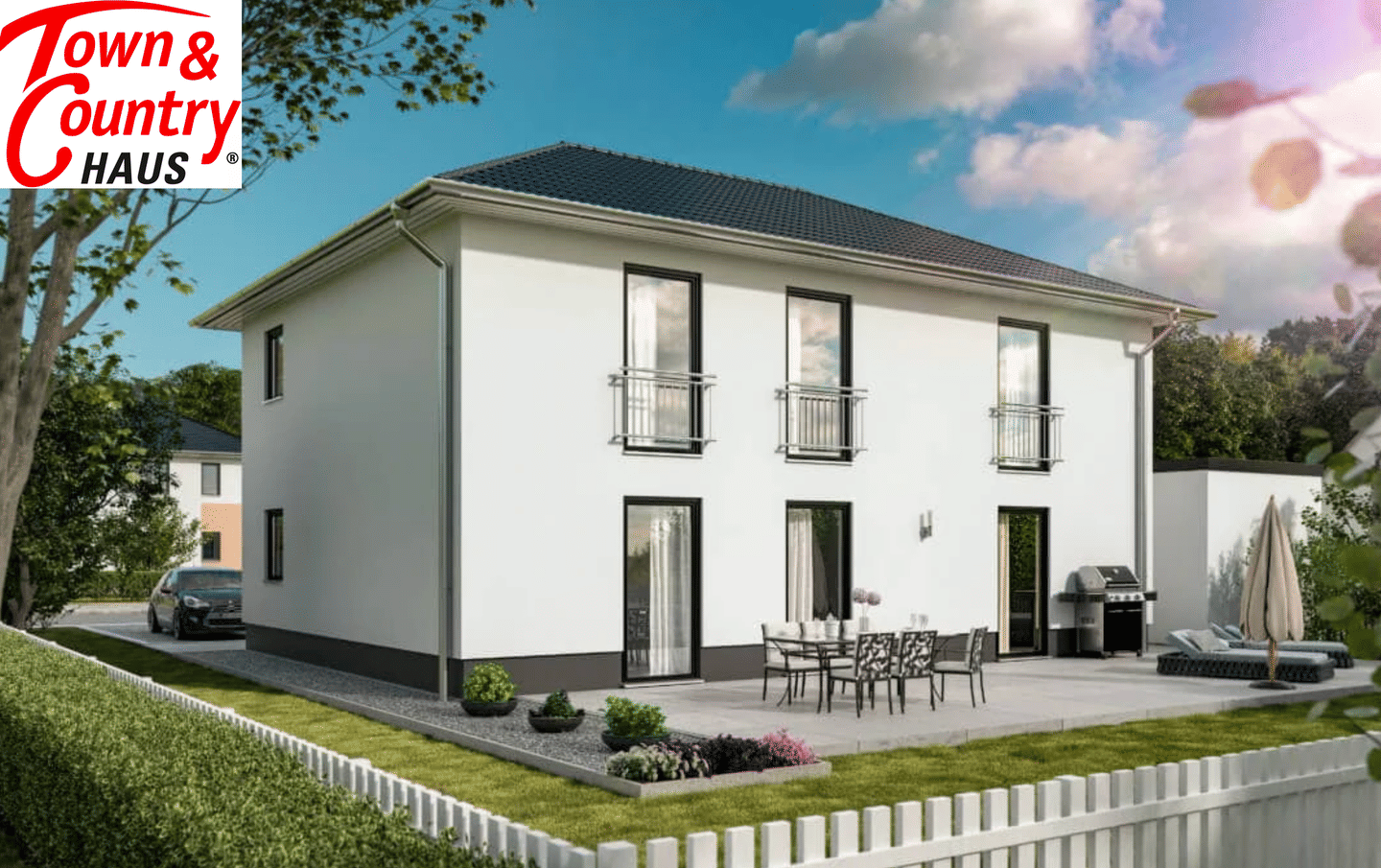 Immobilie in Zapfendorf - Town & Country Flair 180 Duo – ca. 186,63 m² Netto-Raumfläche | modernes Familienkonzept in ZAPFENDORF bei Bamberg - Bild 0