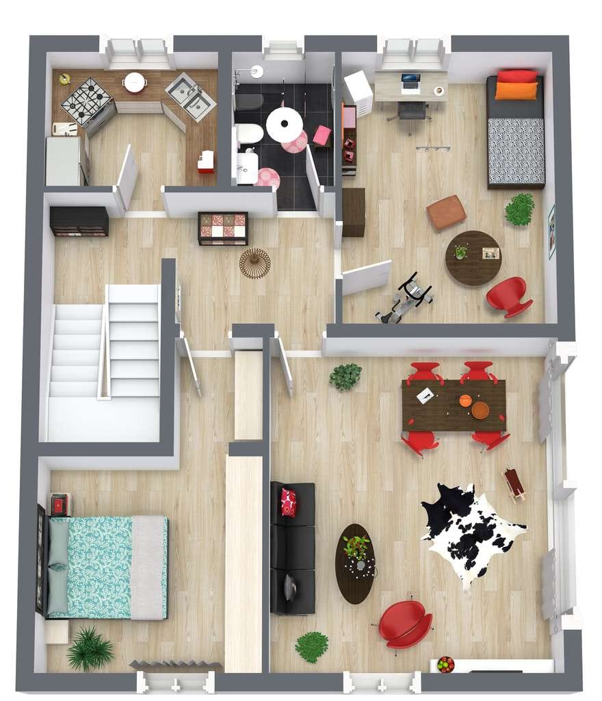 Immobilie in Moosinning - 4 Zi-Wohnung mit Logia und Dachstudio in ruhiger Anliegerstraße mit Einliegerwohnung - Bild 0