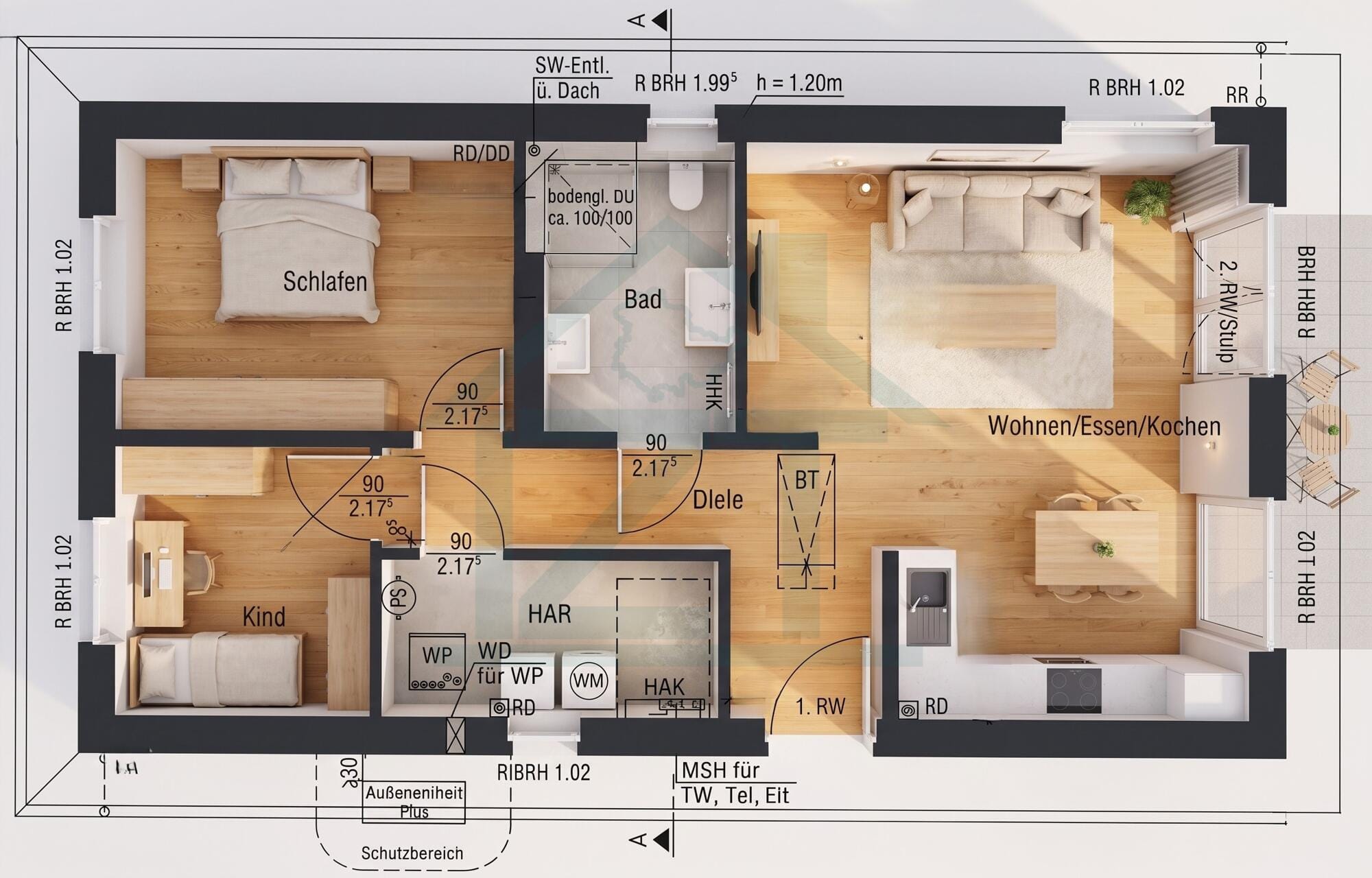 Immobilie in Oettersdorf - Altersgerechter, massiver Bungalow inklusive 523 m² Grundstück in Öttersdorf bei Schleiz - Bild 4