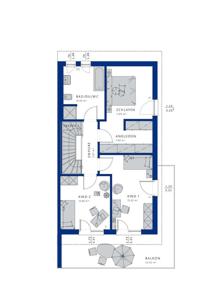 Immobilie in Haimhausen - Dachterrasse und Urlaubsgefühl in DHH in Haimhausen - Bild 2