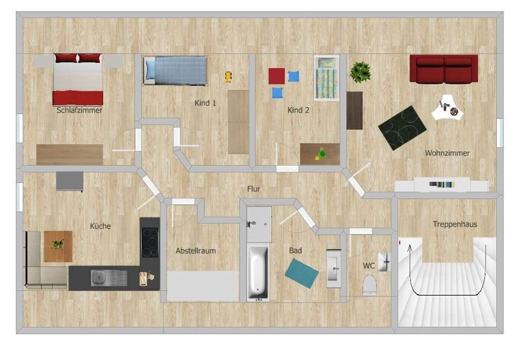 Immobilie in Germaringen - *TOP Angebot* Wunderschöne DG-Wohnung         In einem 3-Fam. Haus - Bild 3