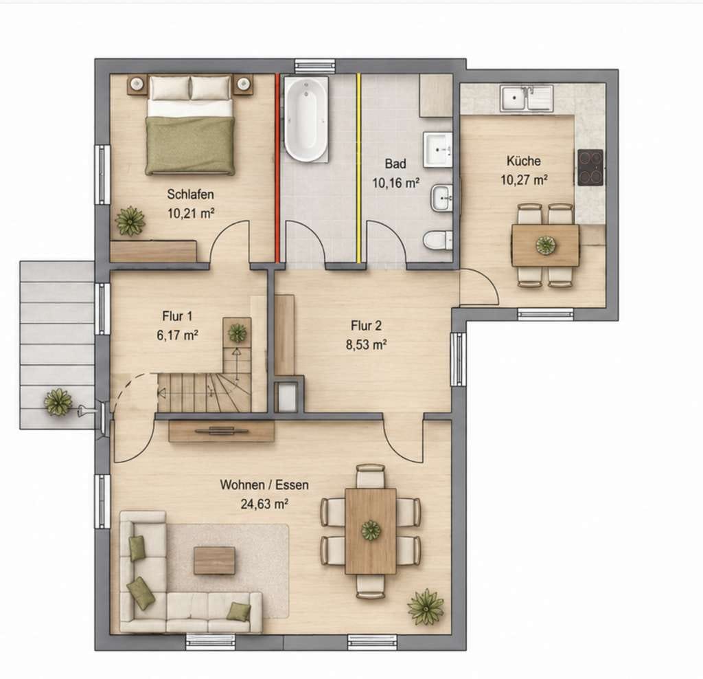 Immobilie in Cölbe - Zweifamilienhaus in zentraler Wohnlage von Cölbe - Bild 3