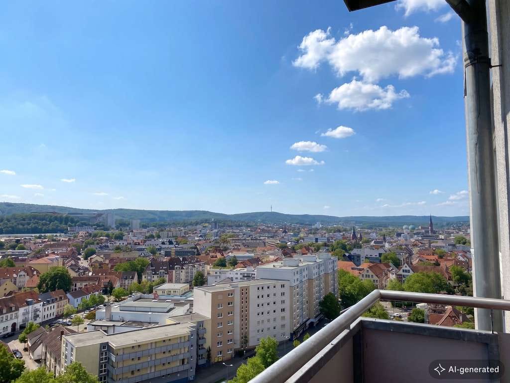 Immobilie in Kaiserslautern - Helle 3-Zimmer-Stadtwohnung mit Garage und tollem Ausblick über die Stadt - Bild 0
