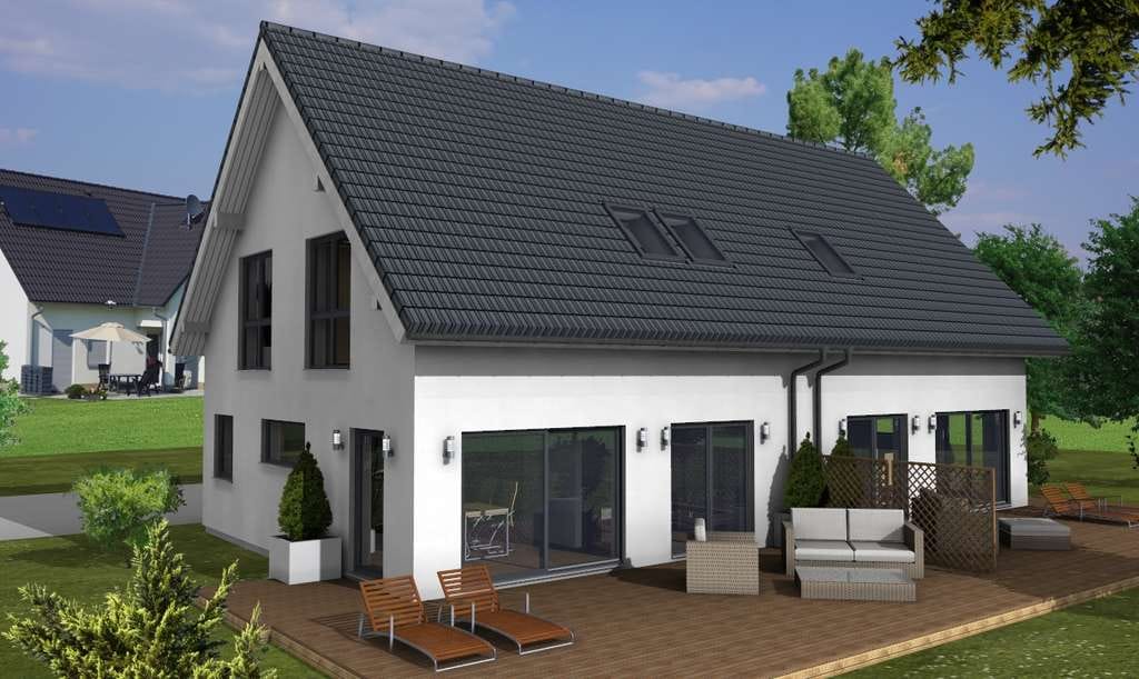 Immobilie in Adelzhausen - Null-Energie-Doppelhaushälfte auf schönem Grundstück - Bild 1