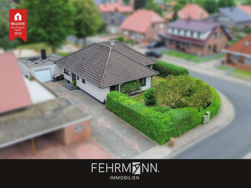 Immobilie in Esterwegen - Gepflegter Bungalow mit großzügigem Eckgrundstück in ruhiger Wohnlage von Esterwegen zum Kauf - Bild 0