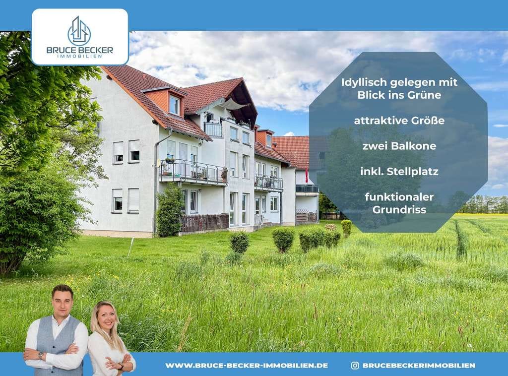 Immobilie in Arnsdorf - In idyllischer Lage und mit Ausblick ins Grüne! Attraktive Dachgeschoss-Wohnung mit zwei Balkonen! - Bild 0