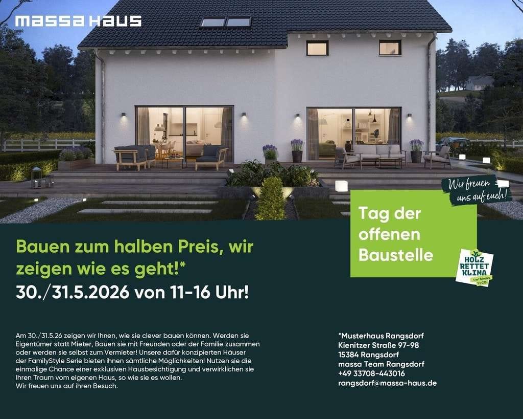Immobilie in Teltow - Schauen - Staunen - Bauen  Tag der offenen Tür 30. und 31.05.2026 - Bild 0