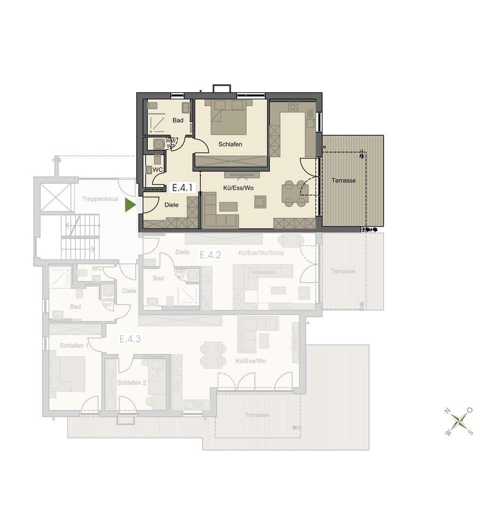 Immobilie in Pfaffenhausen - "Neue Lebensräume in Pfaffenhausen - Bahnhofsallee" 
Wohnung E.4.1 - Bild 3