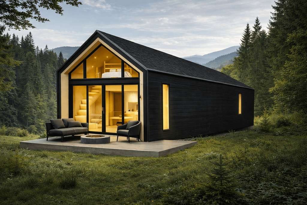 Immobilie in Höfen an der Enz - CHALET in 4 Größen:Kleines Haus im Schwarzwald ab 120.000 € inkl Infrastruktur (Pacht) - Bild 2