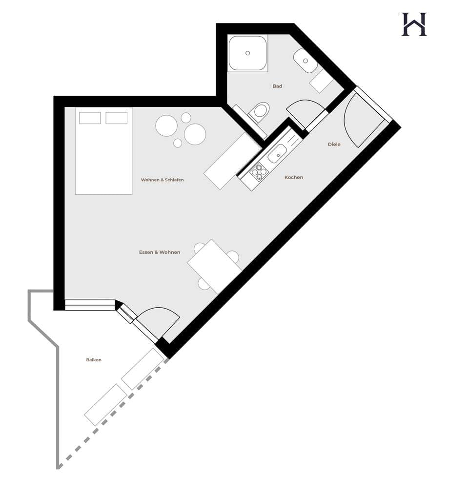 Immobilie in Donaueschingen - Vermietetes Apartment mit Balkon | 5,8 % Bruttorendite | zentral in Donaueschingen - Bild 4