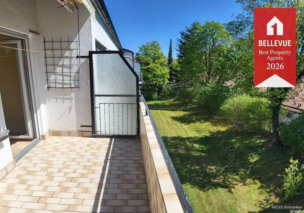 Immobilie in Eichenau - Mit schönem Ausblick ins Grüne– 
Kurzfristig beziehbar– Freie 3-Zi.-Wohnung mit Südloggia u. Garage - Bild 0