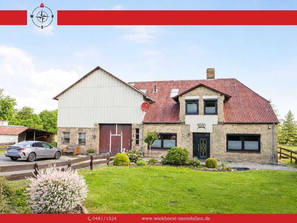 Immobilie in Schalkholz - Landleben Pur : Resthof mit 12.501 m² Grundstück für Pferde und Visionen - Bild 0