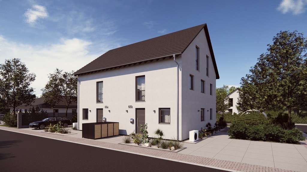 Immobilie in Isny im Allgäu - Doppelhaushälfte 166S schlüsselfertig   - Bild 1