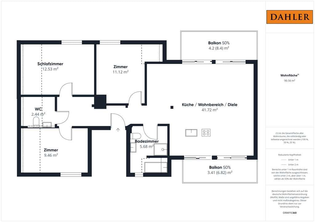 Immobilie in Möhrendorf - Helle Dachgeschosswohnung mit zwei Balkonen - Bild 2