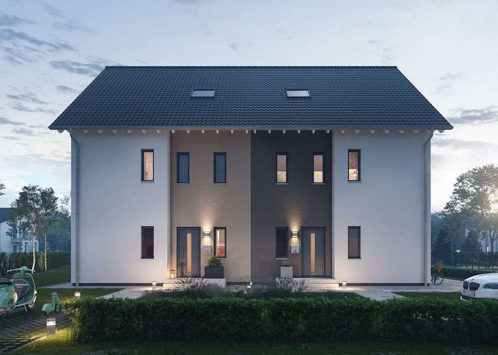 Immobilie in Grosselfingen - 🚨 Achtung! 🏗️🏡 Bauwillige aufgepasst 🚧 Exklusives Doppelhaus als Effizienzhaus mit Eigenleistung - Bild 2