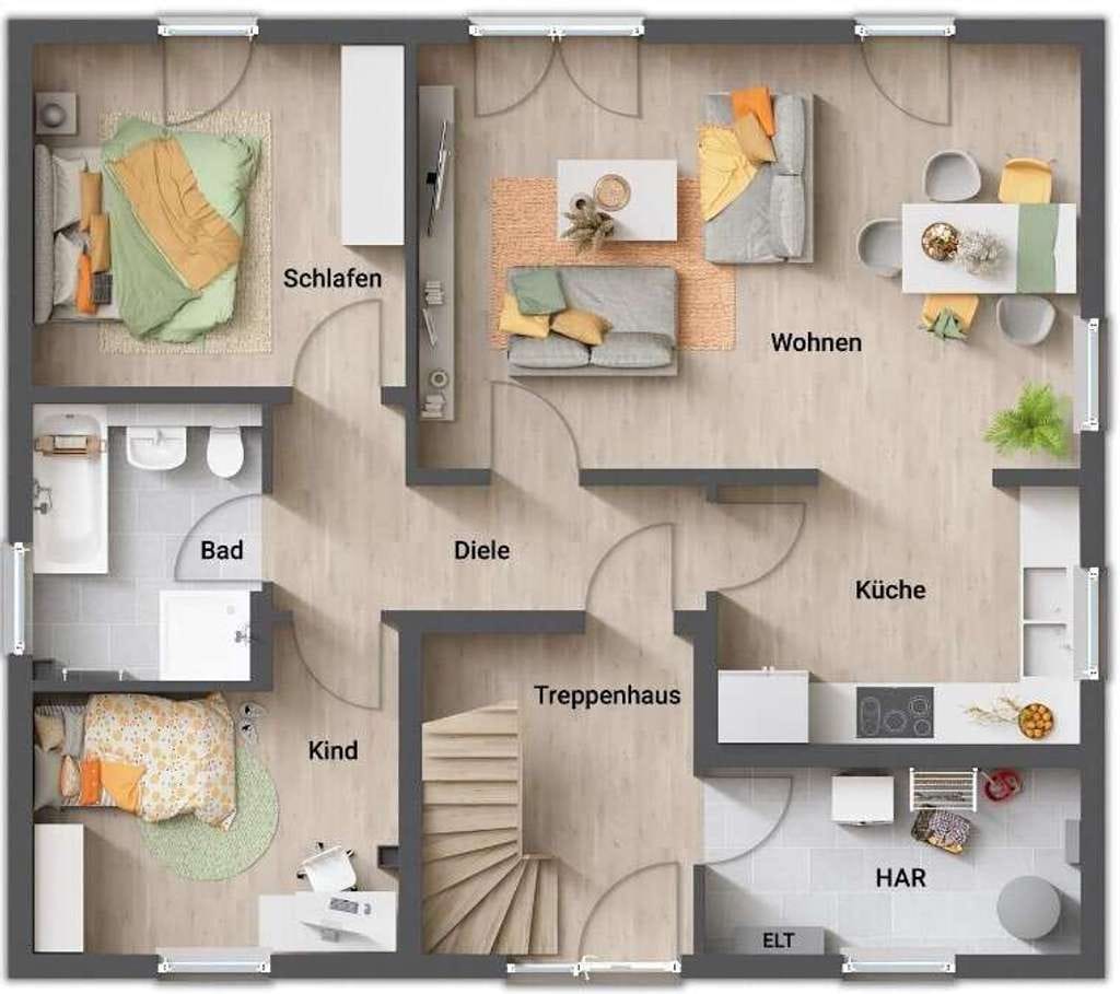Immobilie in Floh-Seligenthal - Helles Massivhaus, viel Platz für  individuelle Grundrisswünsche zum Festpreis in Floh-Seligenthal - Bild 3
