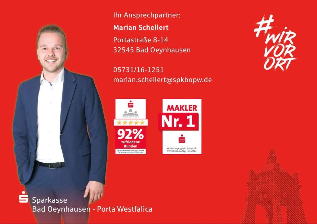 Immobilie in Porta Westfalica - Ruhig wohnen mit Gartenanschluss – großzügige Eigentumswohnung in Holzhausen - Bild 1