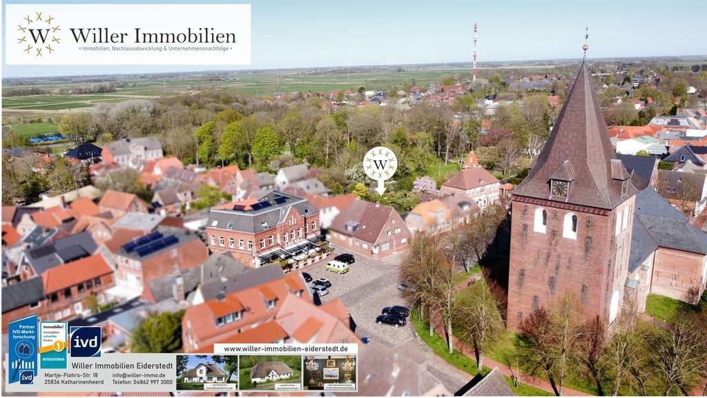 Immobilie in Garding - Marktplatzlage in Garding – Historisches Wohn- und Geschäftshaus mit Laden, Ausbaureserve & Vision - Bild 1