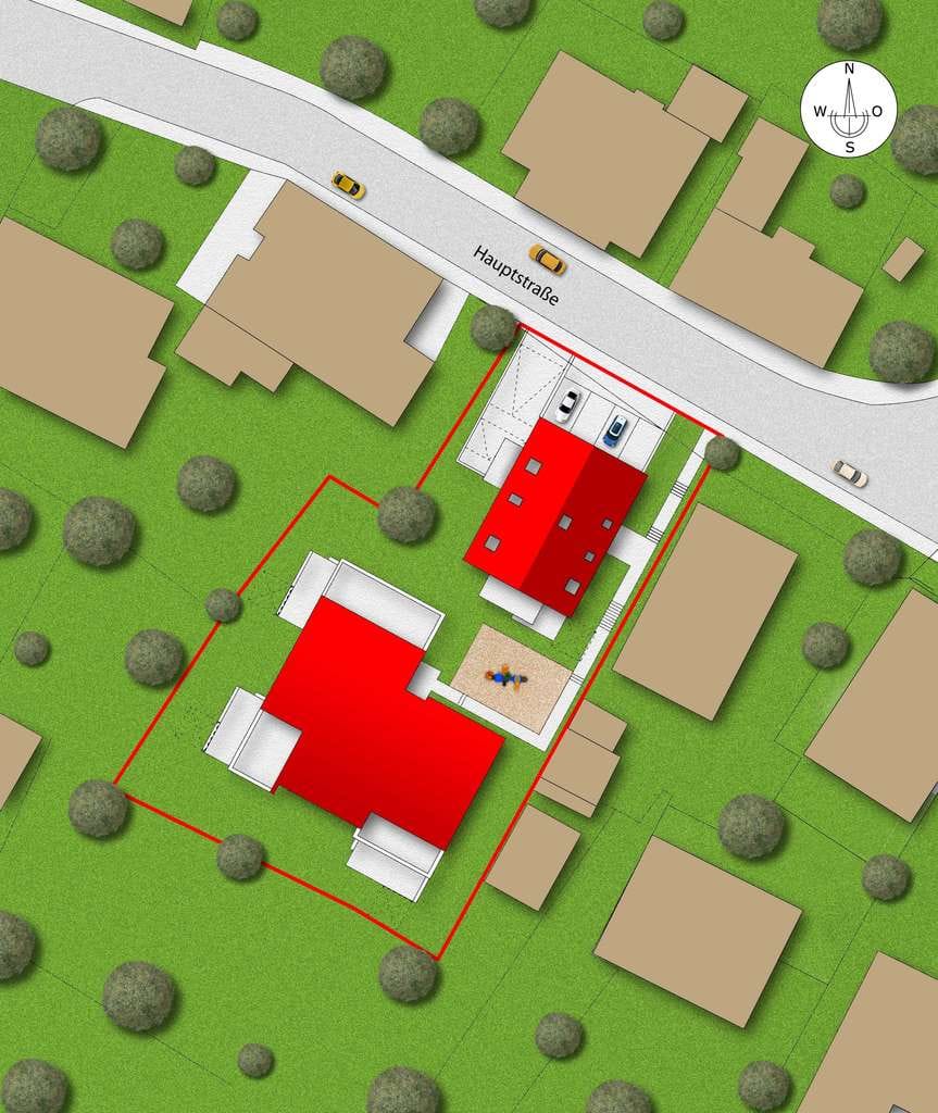 Immobilie in Obersontheim - Neuwertige, top gepflegte 2,5-Zi.-Eigentumswohnung mit Gartenanteil, Terrasse und Kfz-Stellplatz im - Bild 1
